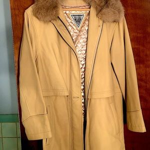 Marvin Richards Leather & Faux Fur vintage coat. Immaculate